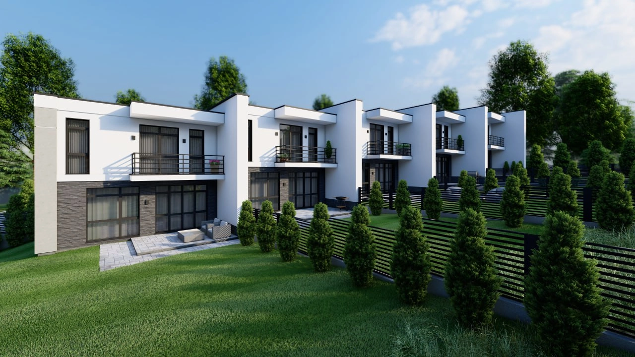 Таунхауси White Village, задній двір
